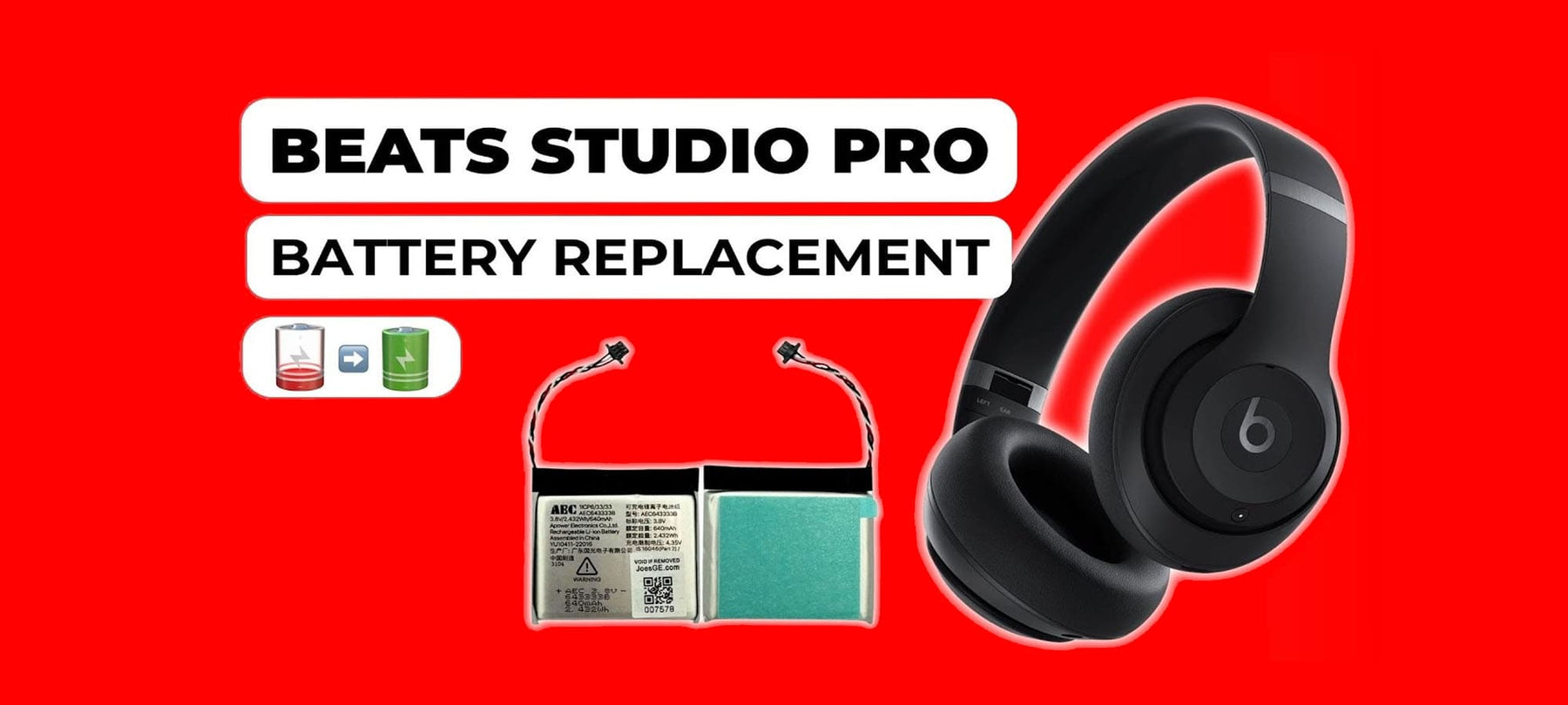 Beats Studio Pro Wireless Headphones Battery Replacement Thumbnail