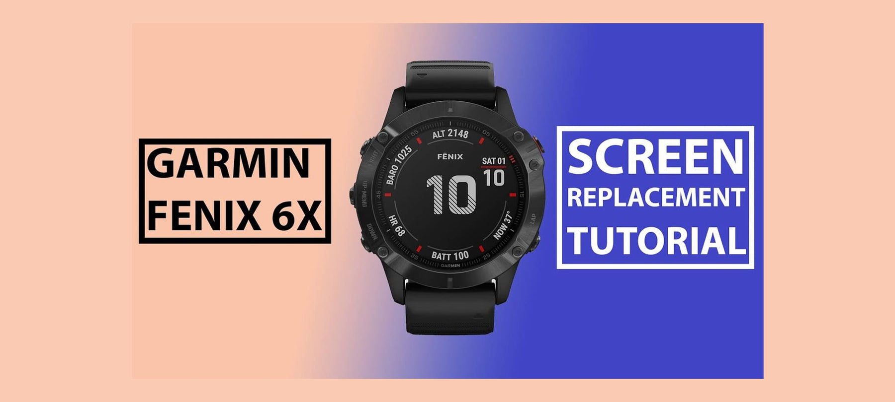 Garmin Fenix 6X and 6X Pro (Standard and Solar) Screen Replacement Thumbnail