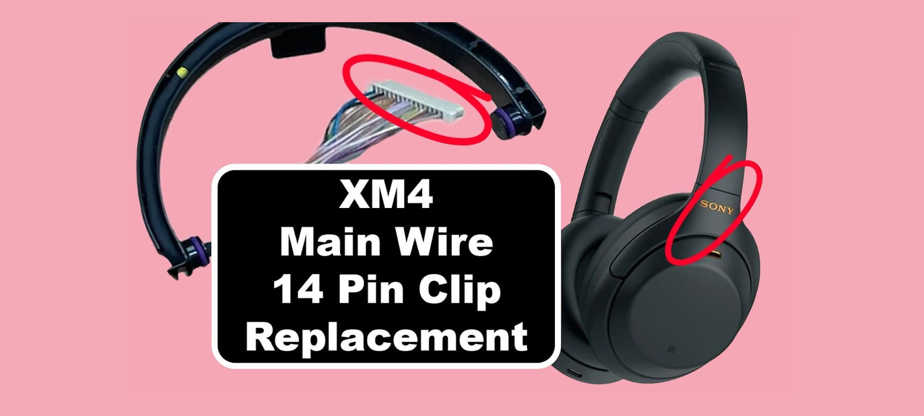 Sony WH-1000XM4 Headband Main Wire 14-pin Connector Replacement Thumbnail