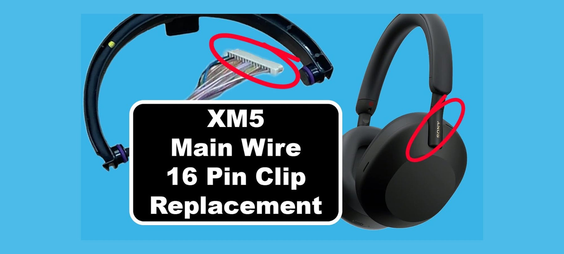 Sony WH-1000XM5 Main Wire 16-Pin Connector Replacement Thumbnail