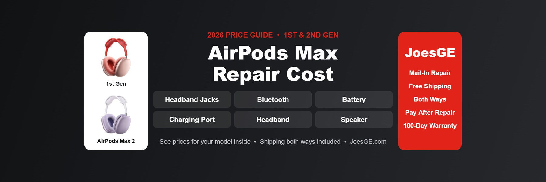 AirPods Max Repair Cost in 2026: 1st Gen and AirPods Max 2 Prices