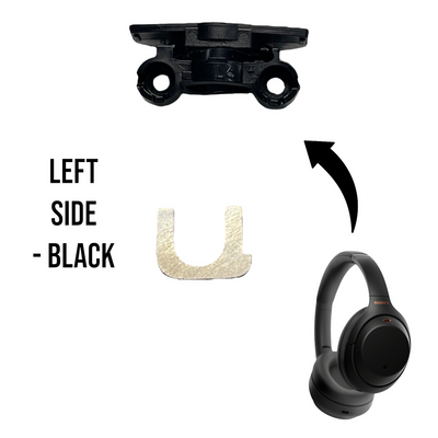 Sony WH-1000XM4 Plastic Swivel Copy New + U Metal Grove [Left] (Black) - Kit