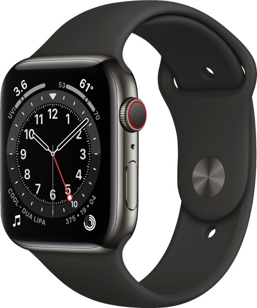 Apple Watch Series 6 (GPS + Cellular) 44mm Stainless Steel Case (Graphite) - Refurbished