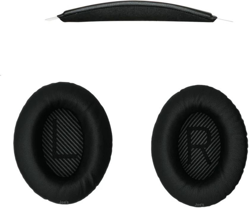 Bose QuietComfort 35 QC35 I II Replacement Headband Leather + Ear Pads Repair Kit (Black) - Parts