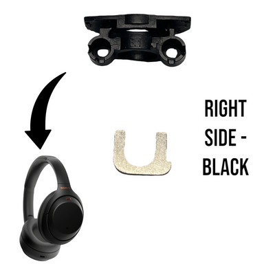Sony WH-1000XM4 Plastic Swivel Copy New + U Metal Grove [Right] (Black) - Kit