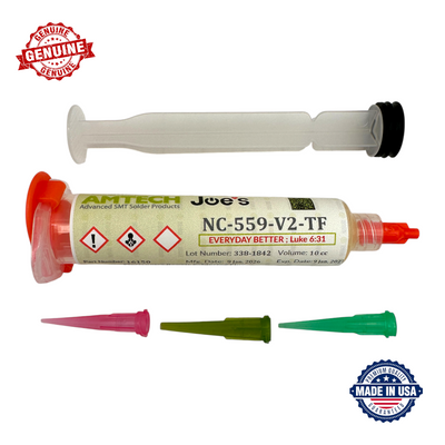 Amtech NC-559-V2 No-Clean Tacky Solder Flux 10cc Kit - Tools