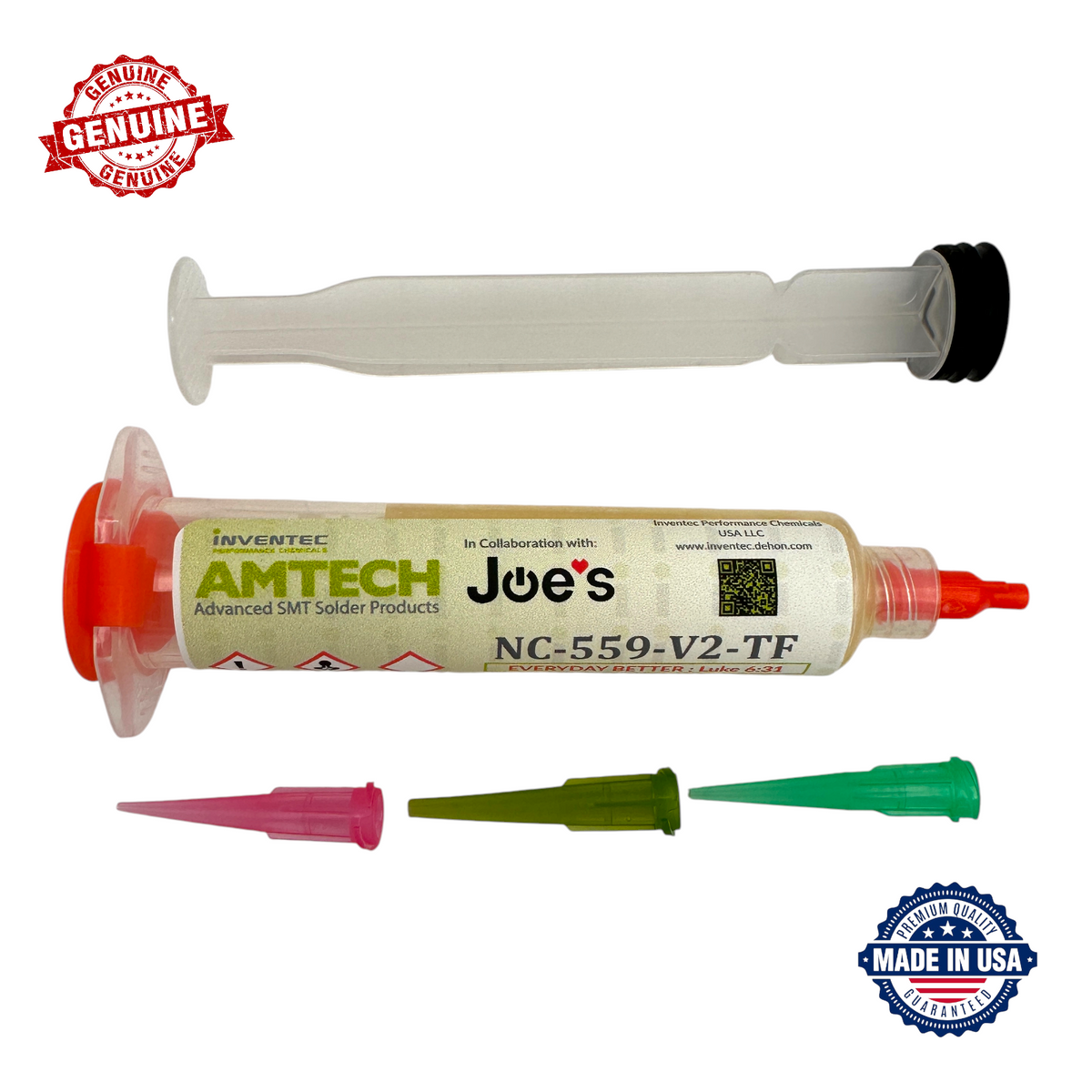 アレッシ　スクイーザー Amtech NC-559-V2 No-Clean Tacky Solder Flux 10cc Kit - Tools