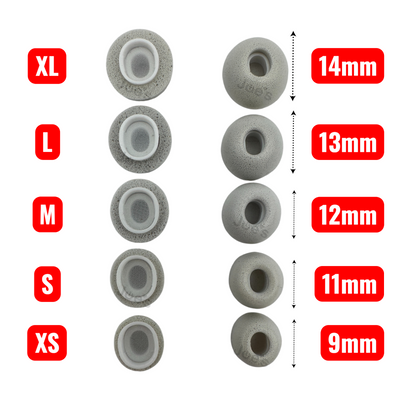 Apple AirPods Pro Memory Foam Ear Tips – 10-Pack (1st & 2nd Gen, XS–XL, White)