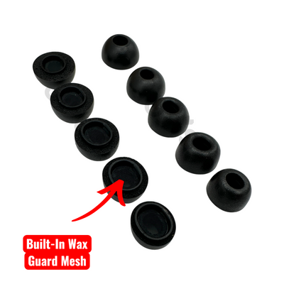 Apple AirPods Pro Memory Foam Ear Tips – 10-Pack (1st & 2nd Gen, XS–XL, Black)