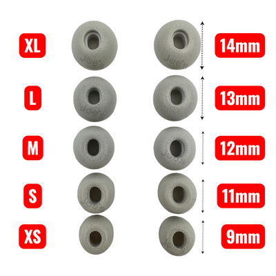 Apple AirPods Pro Memory Foam Ear Tips – 10-Pack (1st & 2nd Gen, XS–XL, White)