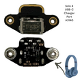 Beats Solo 4 Wireless A3140 USB-C Charger Port PCB Repair 820-03433 (Black) - Parts