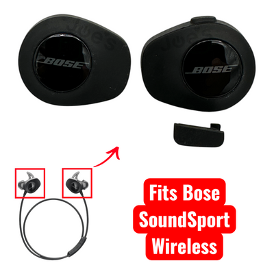 Bose SoundSport Wireless Outside Rubber Cover Replacement Left and Right Side Bundle Black