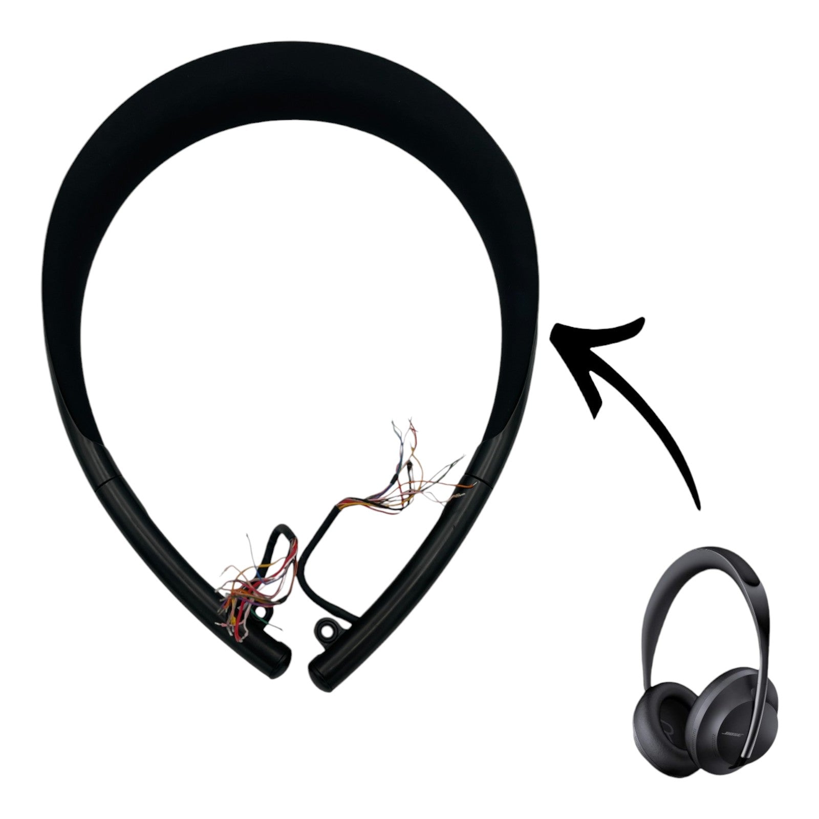 Bose NC700 Noise Cancelling Headphones 700 Headband Repair Parts  (Black) Headband Assembly Wire Grade A- Very Good