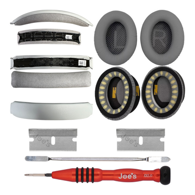 Bose QC35 / QC35 II Complete Repair Kit Genuine OEM Ear Pads + Clip-On Headband Leather + Tool Kit