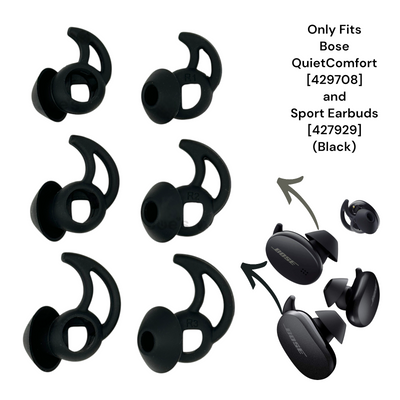 Replacement Ear Tips for Bose QuietComfort 429708 & Sport 427929 Earbuds – JoesGE Upgraded Fit (S/M/L)