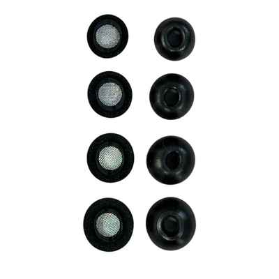 Memory foam ear tips for Samsung Galaxy Buds3 Pro and Buds3, 4 pairs in small, medium, large, and extra large sizes