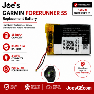 Garmin Forerunner 55 361-00140-01 Battery 158mAh Aftermarket Replacement Parts