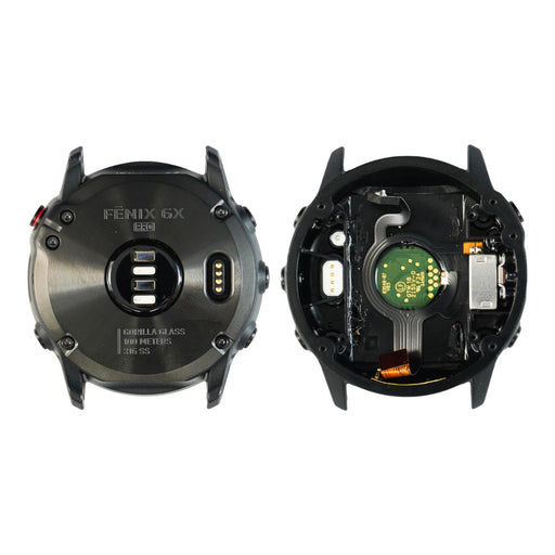 Garmin Fenix 6X Pro Back Cover Housing Shell (Black - Red) - Parts
