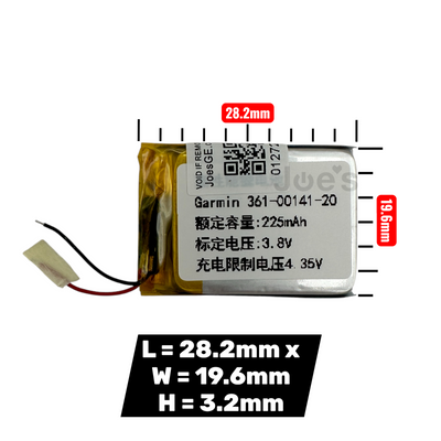 Replacement Battery for Garmin Instinct 2S Solar 361-00141-20 (225mAh) - Parts