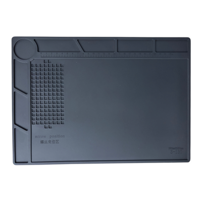 Heat Resistant Anti Static Electronics Repair Mat with 124 Screw Slots 9.8 x 13.8 in (Blue / Black) - Tools