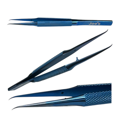 Precision Tweezers Thin Long Strong For Electronics Repairs (Blue) - Tools