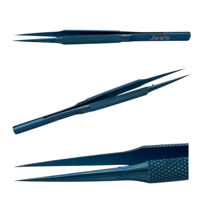 Precision Tweezers Thin Long Strong For Electronics Repairs (Blue) - Tools