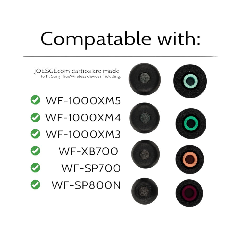 Sony WF-1000XM5 Memory Foam Comfortable Ear Tips Replacement