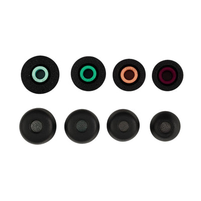 Sony WF-1000XM5 memory foam ear tip replacements in black, available in 4 sizes, premium aftermarket parts from JoesGE for improved comfort and noise isolation.