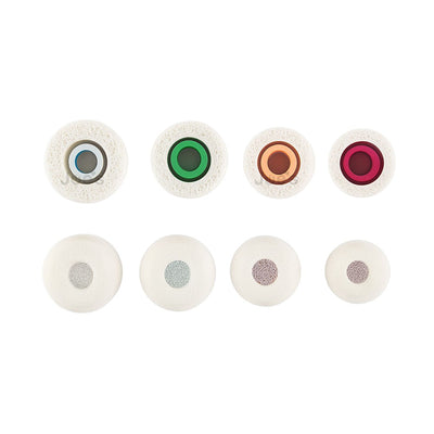 Sony WF-1000XM5 memory foam ear tip replacements in gray, available in 4 sizes, premium aftermarket parts from JoesGE for improved comfort and noise isolation.