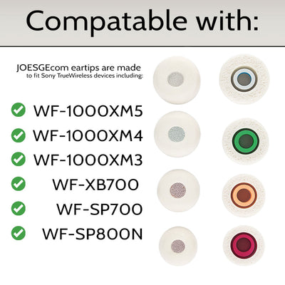 Sony WF-1000XM5 Memory Foam Comfortable Ear Tips Replacement - Accessories