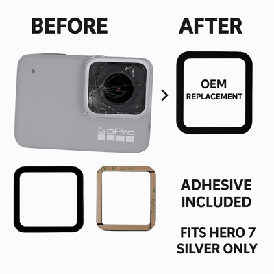 GoPro Hero 7 Silver White Replacement Outer Camera Glass Lens - Parts