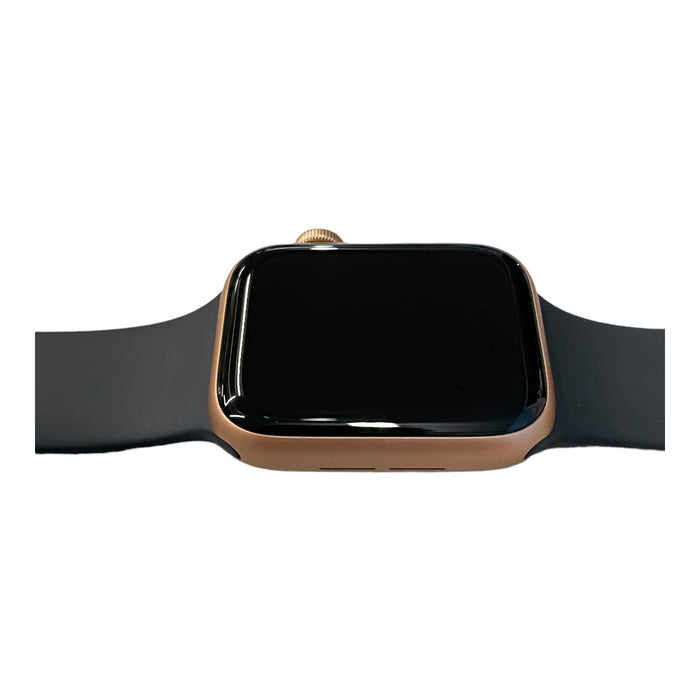 Apple Watch SE (GPS) 44mm Aluminum Case Black Sport Band (Gold) - Refurbished