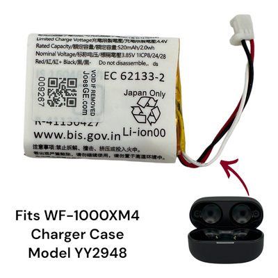 Sony WF-1000XM4 Charger Case Replacement Battery 520mAh 3.85V (YY2948)