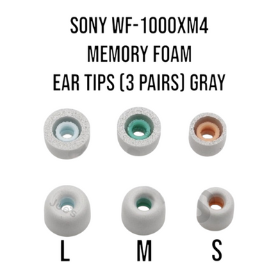 Sony WF-1000XM4 Memory Foam Comfortable Ear Tips Replacement - Accessories