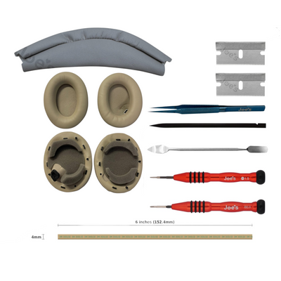 Sony WH-1000XM4 Headband Leather + Ear Pad Replacement Repair Kit with Tools Parts