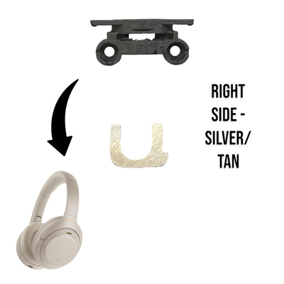 Sony Headphones WH-1000XM4 XM4 Hinge Swivel Replacement U Metal Lock Parts Left Silver