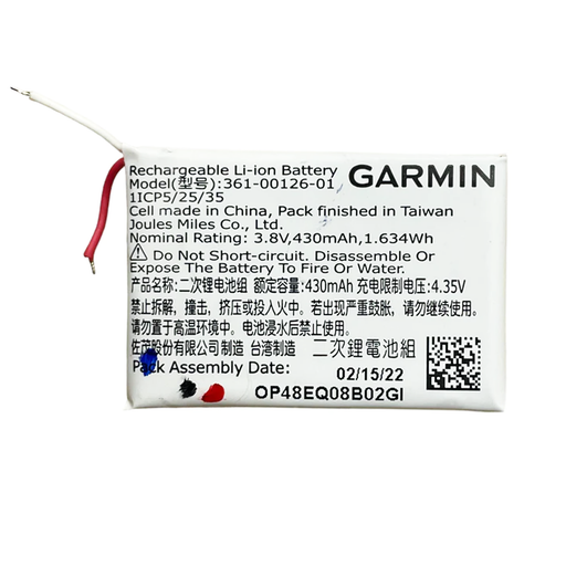 Garmin Fenix 6X Pro Battery Replacement 430mAh Repair - Parts