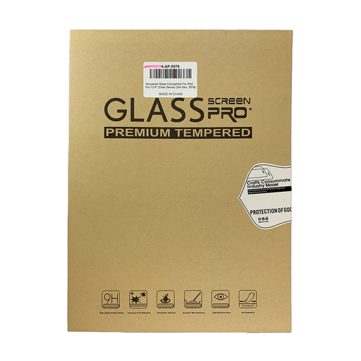 Apple iPad Pro 3 4 12.9" 2018 2020 Tempered Glass Screen Protector (Clear) - Accessories