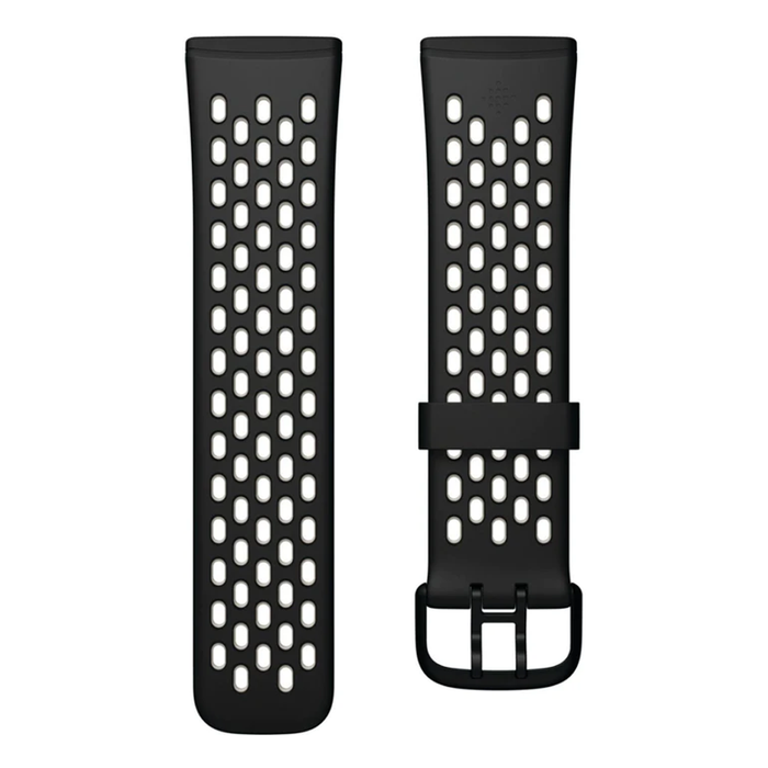 Fitbit Sense & Versa 3 Sport Accessory Band (Black / Lunar White) - Accessories