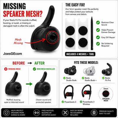 Beats Studio Buds Plus Fit Pro Powerbeats 2 3 Speaker Driver Mesh Replacement Parts