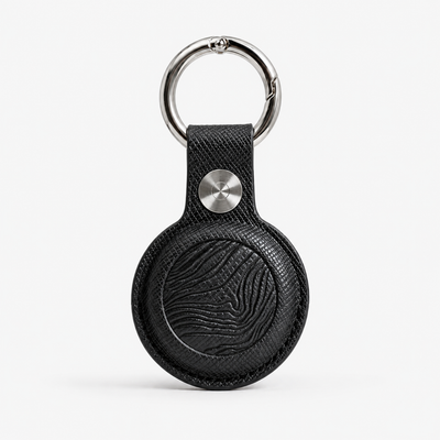 Premium Saffiano Leather Keychain Holder for Apple AirTag