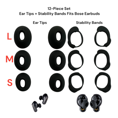 Bose QuietComfort Ultra Earbuds Ear Tips Stability Bands S M L Replacement Parts