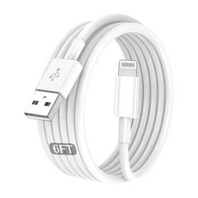 Apple USB-A To Lightning to USB Cable 2M 6-Foot (White) - Accessories