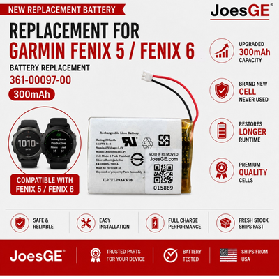 Garmin Fenix 5 Fenix 6 Battery 300mAh 361-00097-00 Replacement Parts