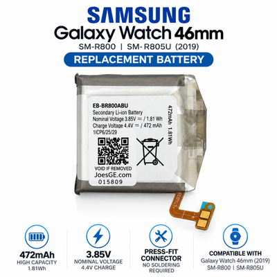 Samsung Galaxy Watch 46mm SM-R800 SM-R805U EB-BR800ABU 472mAh Battery Replacement Parts