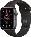 Apple Watch SE (GPS) 44mm Aluminum Case Black Sport Band (Space Gray) - Refurbished