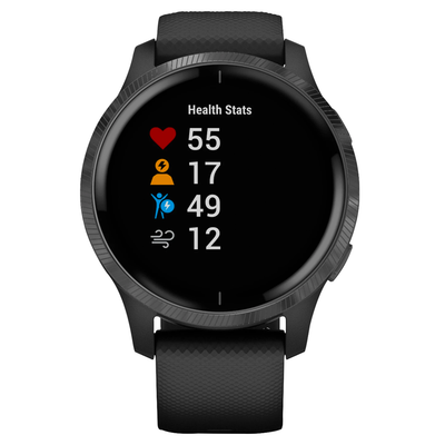 Garmin Venu HR Smartwatch 43mm Fiber-Reinforced Polymer (Black) - Refurbished