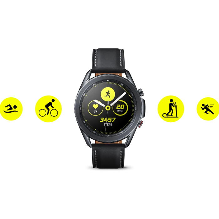 Samsung Galaxy Watch 3 Smartwatch 45mm Stainless BT (Mystic Black) - Refurbished