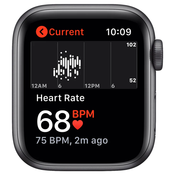 Apple Watch SE (GPS) 40mm Aluminum Case with Black Sport Band (Space Gray) - Refurbished