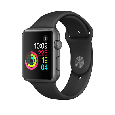 Apple Watch Smartwatch 1st Generation 42MM Space Gray Black Sport Band [Refurbished]
